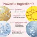 Bio-Collagen Face Mask, Real Deep Collagen Overnight Mask, Hydrating Collagen Face Mask, Facial Sheet Masks for Skincare, Pore Minimizing, Firming, Elasticity Improvement, and Moisturizing.