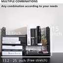 YGYQZ Small Bookshelf for Desktop Storage, Mini Cute Office Desk Shelves White Versatility Organizers for Women, Kids, Black Cloud 