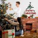 36 Pcs Khaki Velvet Bows Christmas Tree Ornaments Premade Brown Beige Vintage Velvet Ribbon Bows Neutral Ornaments for Tree Garland Wreath Indoor Xmas Decorations, Width of 3/8"