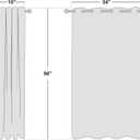 NICETOWN Taupe Sheer Curtains 96 inches Long, Grommet Voile Textured Airy Sheer Window Treatments Elegant & Chic for Bedroom/Living Room, W54 x L96, 2 Panels