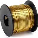 Aluminum Craft Wire, 75 Feet 1.5mm/ 16 Gauge Gold Bendable Soft Metal Aluminum Wire Roll Bulk for DIY Crafts Sculpting Jewelry Making