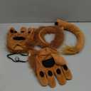 Haysandy 5 Pcs Lion Costume Set Lion Ears Headband Paw Gloves Bow Tie and Tail Halloween Cosplay Party Accessories for Kids Animal Themed Costume Dress up