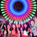 OLUPP 70 PCS LED Foam Glow Sticks Bulk, Glow in the Dark Party Supplies with 3 Modes Colorful Flashing, Foam Light Up Sticks for Wedding,Birthday,Neon Party,Carnival,Concert,New Year