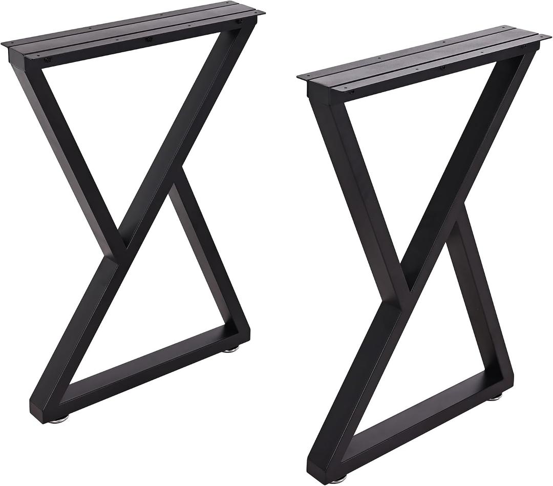 28" Metal Table Legs Table Base only, Heavy Duty Furniture Desk Legs 2 pack, H 28 x W 20 Inches