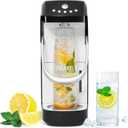 Sprkel Beverage System | Black Sparkling Water Maker | No CO2 Tank Needed | Carbonated Water Machine that Uses Fresh, Natural Ingredients | Soda Maker | 5 Unique Carbonation Levels