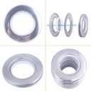 12 Pcs Stainless Curtain Grommets, Inner Diameter 1-9/16 inch (40mm-75mm) Stainless Metal Curtain Eyelet Rings Silence Roman Ring Eyelet for Curtains Drape (Silver, 12-Pack)