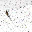 JPK White Holographic Star Wallpaper, 23.6" x 196"