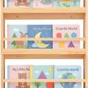 Wooden Kids Bookshelf, 3-Tier Wall Mount Shelf for Toys & Book Storage