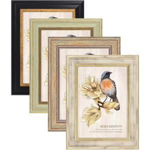 AAQ 4 Pack 4x6 Picture Frame - Picture Frames with HD Plastic Cover,Photo Frame for Wall & Tabletop Picture Frames (Multicolour)