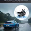 4K Dash Cam Front and Rear Inside with 64GB Card, 3 Channel Dash Camera for Cars, 1080P Triple Dash Cam Built-in GPS, 5GHz WiFi, Night Vision, Parking Mode