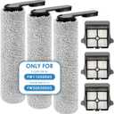 ROLLER HANDLE NOT DETACHABLE(6 Pack) Brush Rollers and HEPA Filters for Tineco Floor ONE S7 PRO/ONE S6 Smart Cordless Wet Dry Vacuum Cleaner, Replacement Parts, 3 HEPA Filters, 3 Brush Rollers