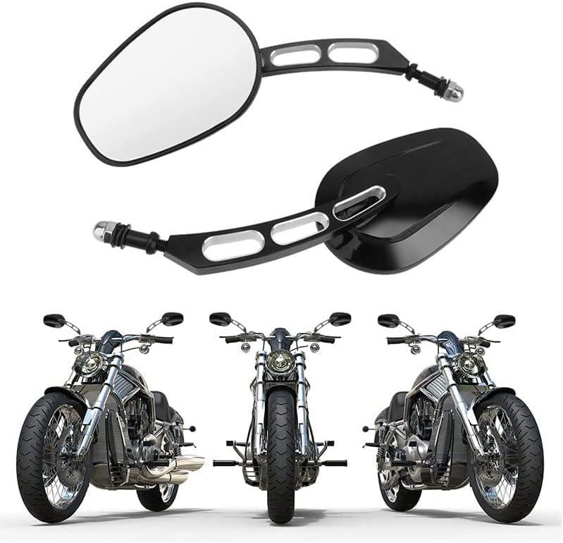 Motobiker Motorcycle Rear View Side Mirrors Compatible with Harley Street Bob FXDB Fat Boy Iron 883 XL883N Sportster 1200 Custom XL1200C