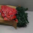 2 Pcs 9ft Total 18ft Christmas Fence Decorations with Solar Light Christmas Outdoor Garland with 4 Pcs Large Red Bows Cable Ties for Holiday Patio Outdoor Fence Eaves