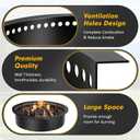 Smokeless Fire Pit Ring, 43 inch Outer/39 inch Inner Outside Fire Pit, Heavy Duty Large Solid Metal Steel Round Firepit Rim Insert for Outside Wood Burning, DIY Campfire Ring