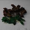 Artificial Flowers, 25pcs Artificial Rose for DIY Wedding Bouquets Centerpieces Arrangements, Brown Foam Roses with Stem for Bridal Shower Party Home Decorations