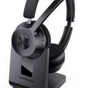 (Upgraded Version) Wireless Headset, Bluetooth Headset with Noise Cancelling Microphone, Best Headphones with Mic Mute & USB Dongle for PC/Computer/Laptop/Cell Phones/Remote Work/Call Center (Black)