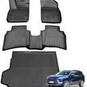 Floor Mats & Cargo Liners Compatible for 2021 2022 2023 2024 2025 Buick Envision, All Weather 2 Row Floor Liners and Trunk Mats, Full Set Automotive Mat Accessories Odorless Anti-Slip-Black