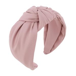 YISSION Knotted Headbands for Women Non Slip Wide Head Band Light Pink Headband Fashion Head Bands Top Knot Hairband Hair Accessories for Women