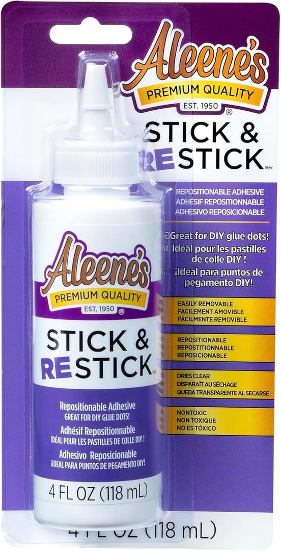 Aleene's Stick & Restick Craft Glue, White