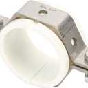 QiiMii 2.5" Hexagon Tube Hanger Stainless Steel SS304 with Cushion,Adjustable Pipe Bracket Clamp Pipe Strap