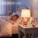 1 Pack Pink Bow Table Lamp for Girl's Room 16" Cute Lamp for Kids Bedroom