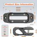 Heavy Duty Winch Fairlead with Hook, 33,000 lbs Breaking Strength, Aluminum Hawse Fairlead & 40Cr Alloy Steel, 1” Bolt Pattern for Truck Jeep SUV ATV UTV Off-Road Recovery (Frosted Gray)