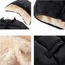 Baby Boys Thicken Winter Coat Toddler Girls Fleece Warm Hooded Jacket Clothes (Black)