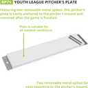 Champion Sports Heavy Duty Rubber Pitcher's Plate - All- Weather Youth Size Pitcher's Plate