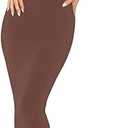 REORIA Women's Summer Sexy One Shoulder Formal Long Dress Wedding Guest Elegant Sleeveless Ribbed Bodycon Maxi Dresses (Brown,S)