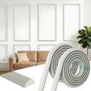 Flexible Peel and Stick Wall Trim Molding, Self-Adhesive Decorative Strip, 2 Rolls (Total 197" x 1.6"), for Walls, Cabinets, Door Frames, Mirrors, Windows & Home DIY(Off-White)