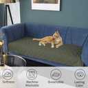 Ameritex Waterproof Dog Bed Cover Pet Blanket for Furniture Bed Couch Sofa Reversible, 30x70 Inch (Pack of 1), Green+navy Blue
