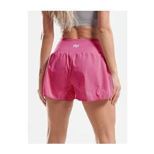 CADMUS 2 in 1 Women's Workout Shorts for Athletic Gym Running Shorts with Phone Pockets Medium, Pink 
