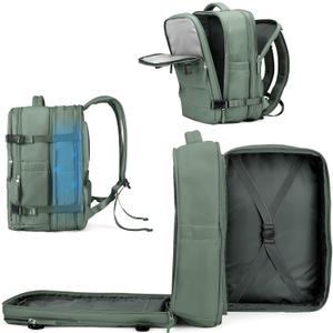 coowoz Large Travel Backpack For Women Men, Carry On Backpack,Hiking Backpack Waterproof Outdoor Sports Rucksack Casual Daypack Expandable Heavy Duty Extra large Backpack Olive Green (45L)