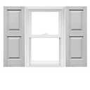 Mid America Raised Panel Vinyl Shutters (1 Pair) - 12 x 55 030 Paintable