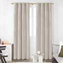 Heavy Duty Curtain Rods,1 1/4" Large Diameter Premium Nonadjustable Curtain Rod, 8' Custom Window Treatment Rods with Durable Aluminum Brackets and End Caps, Gold Finish