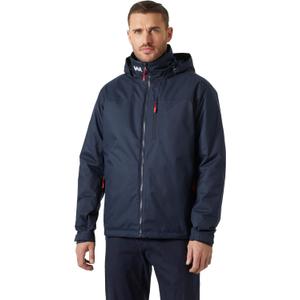 Helly-Hansen Crew Hooded Midlayer 2.0 Waterproof Jackets for Men with Insulated Windproof Sailing Fabric and Packable Hood (Small, 597 Navy)