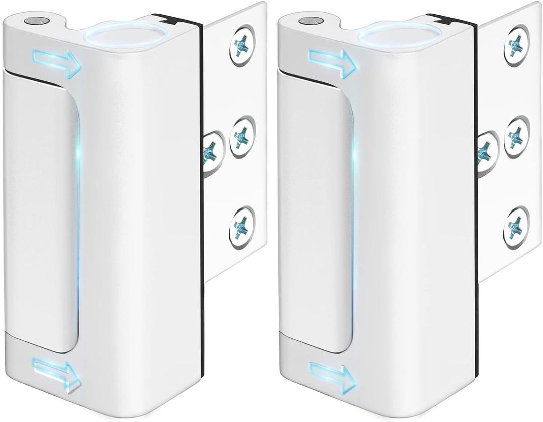 Door Lock for Front Door Kids Safety - Home Security Door Reinforcement Locks Child Proof for Doors Latches for Top of Inside Childproof Flip for Night Bedrooms Apartment Add Extra Lock