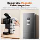Tastyle Hot & Iced Coffee Maker with Magnetic K-Pod Organizer (Pods Not Included), Stores 10 Pods, 4-5 Cups Coffee Maker & Single-serve Brewer for K Cup & Grounds, 40oz Removable Water Tank, Black