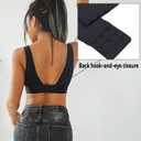 Knowyou Women's Seamless Plunge Bra Deep V-Neck Wireless Comfort Bra Unlined Triangle Sporty Bras Ultra Light Soft Stretch Bralettes for Ladies Black, L