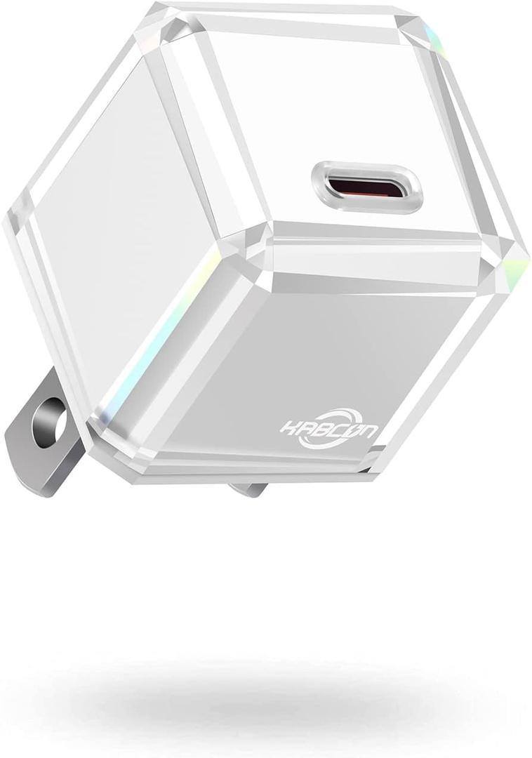 2 x USB C Charger Block 20W for iPhone 16/16 Pro/16 Pro Max/16 Plus/16e 15/15 Plus/15 Pro/15 Pro Max/14/14 Pro/14 Pro Max/13/13 Mini/13 Pro/13 Pro Max, PD 3.0 Compact Fast Charging, No Cord/White