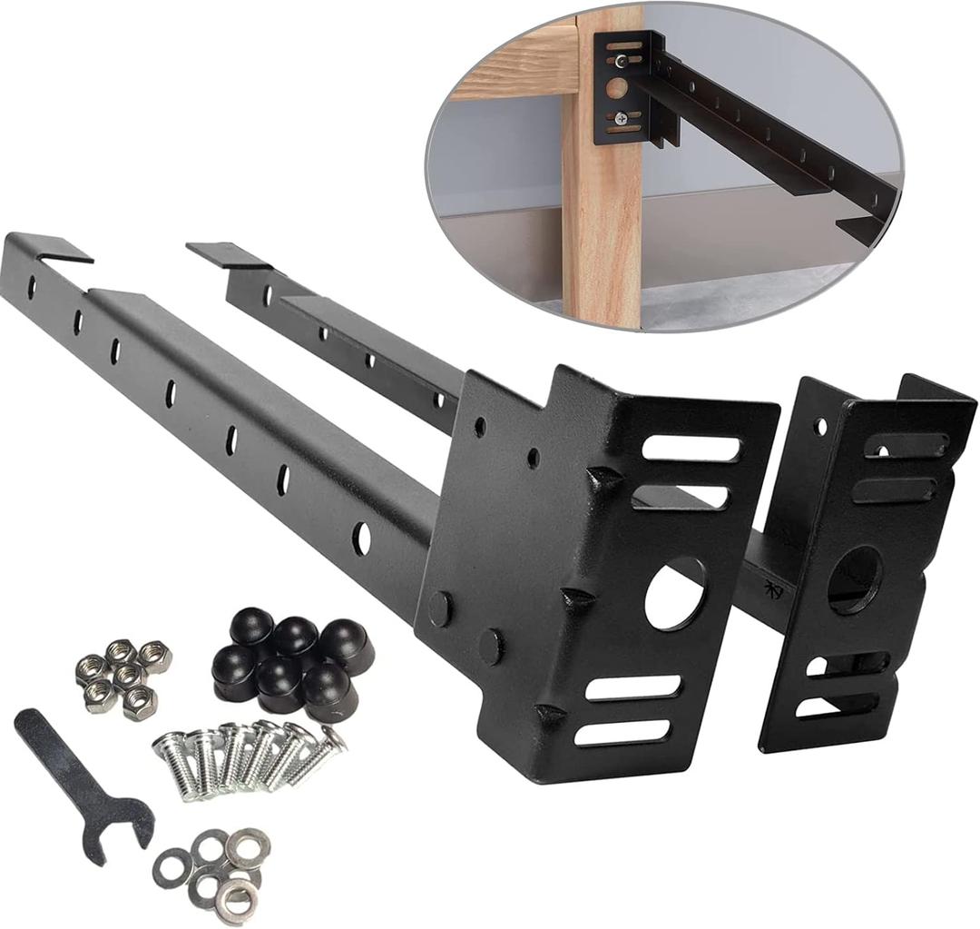 ForoGore Bed Frame Footboard Extension Brackets Set, Footboard Extension Brackets Attachment Kit for Twin, Queen, King Full Size Beds