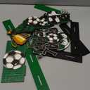 Suzile 6 Pcs Soccer Party Decorations Wooden Soccer Theme Birthday Party Centerpieces Table Decoration Football Tabletop Decor for Boys Girls Sports Theme Baby Shower Birthday Supplies