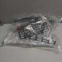 6 Pack 16 x 12 Inch Black Wall Grid Wire Panel with Accessories 1 Black Hanging Wire Basket, 1 Shelf, 1 Hook Rack, 2 Letter Sorter Shelf, 20 Clips, 12 Non Trace Nail, 2 Hemp Rope, Photo Home Decor