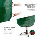 ZOBER Upright Christmas Tree Storage Bag With Drawstring Hem- Fits 9 Ft Trees - Plastic, Waterproof Christmas Tree Bag For Storage Box For Xmas - Strong, Durable Handles - Green