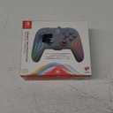 PDP Afterglow Wave Enhanced Wired Nintendo Switch Pro Controller, 8 Colors RGB LED, Dual Programmable Gaming Buttons, Volume Control, 3.5mm headphone jack, Officially Licensed by Nintendo, Grey
