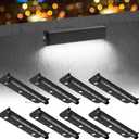 8-Packs 3W 7inch LED Hardscape Paver Lighting,12V AC/DC Low Voltage Retaining Wall Lights,Landscape Lighting,5000K Daylight White Outdoor Step Light,50,000 Hours Lifespan-Black