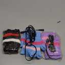 3 Pairs USB Heated Gloves for Women Fingerless Warm Laptop Gloves for Hand Warmers Mittens Computer Electric Gaming