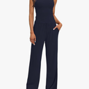 Tanou Women's 2 Piece Outfits Lounge Sets Sleeveless Tank Tops Wide Leg Pants Sets Tracksuits Match Sets S