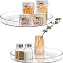 2 Pack Lazy Susan Organizer, 10.6" Clear Lazy Susan Turntable for Kitchen Cabinet, Turntable Organizer for Countertop, Pantry Organization and Storage