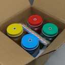 16 oz Glass Mason Jars with Handles Set Of 4 Colored Frosted and Metal Lids and Hard Plastic Straws Drinking Glasses Cups Mug Set for Iced Coffee, Tea